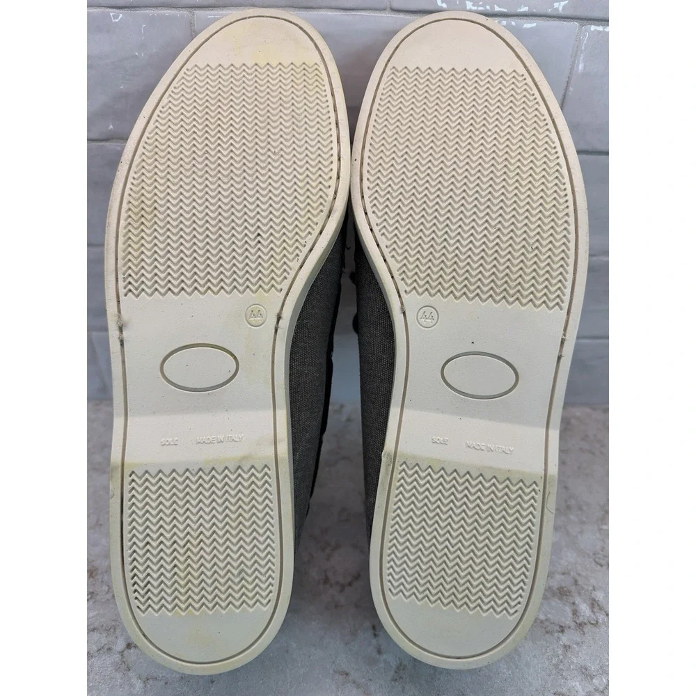 Stefano Bonfiglioli Men's Boat Shoes, Size 11, Gray & Black
